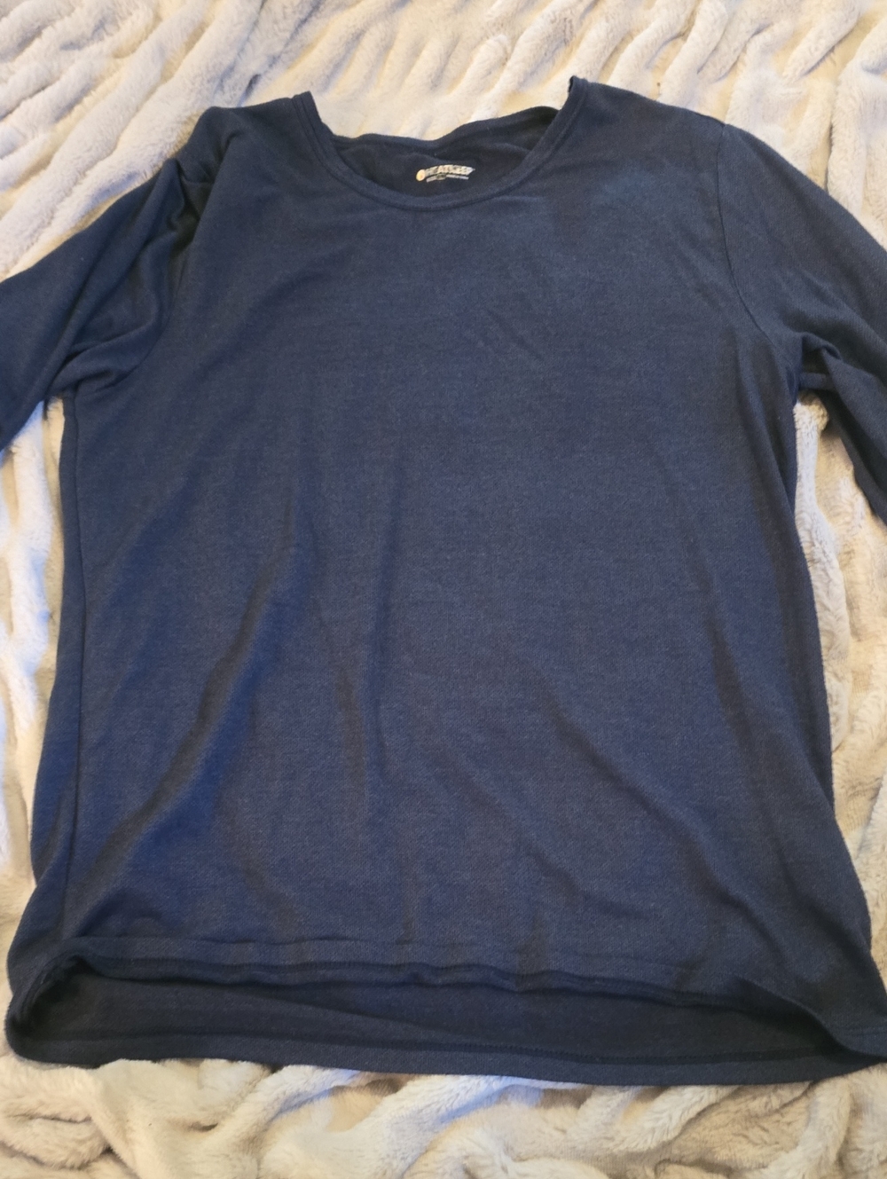 Men's Long Sleeve Crewneck Shirt in Navy Blue